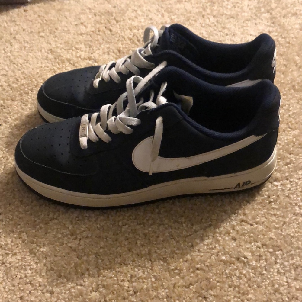 Blue and white Air Force 1’s Size 12